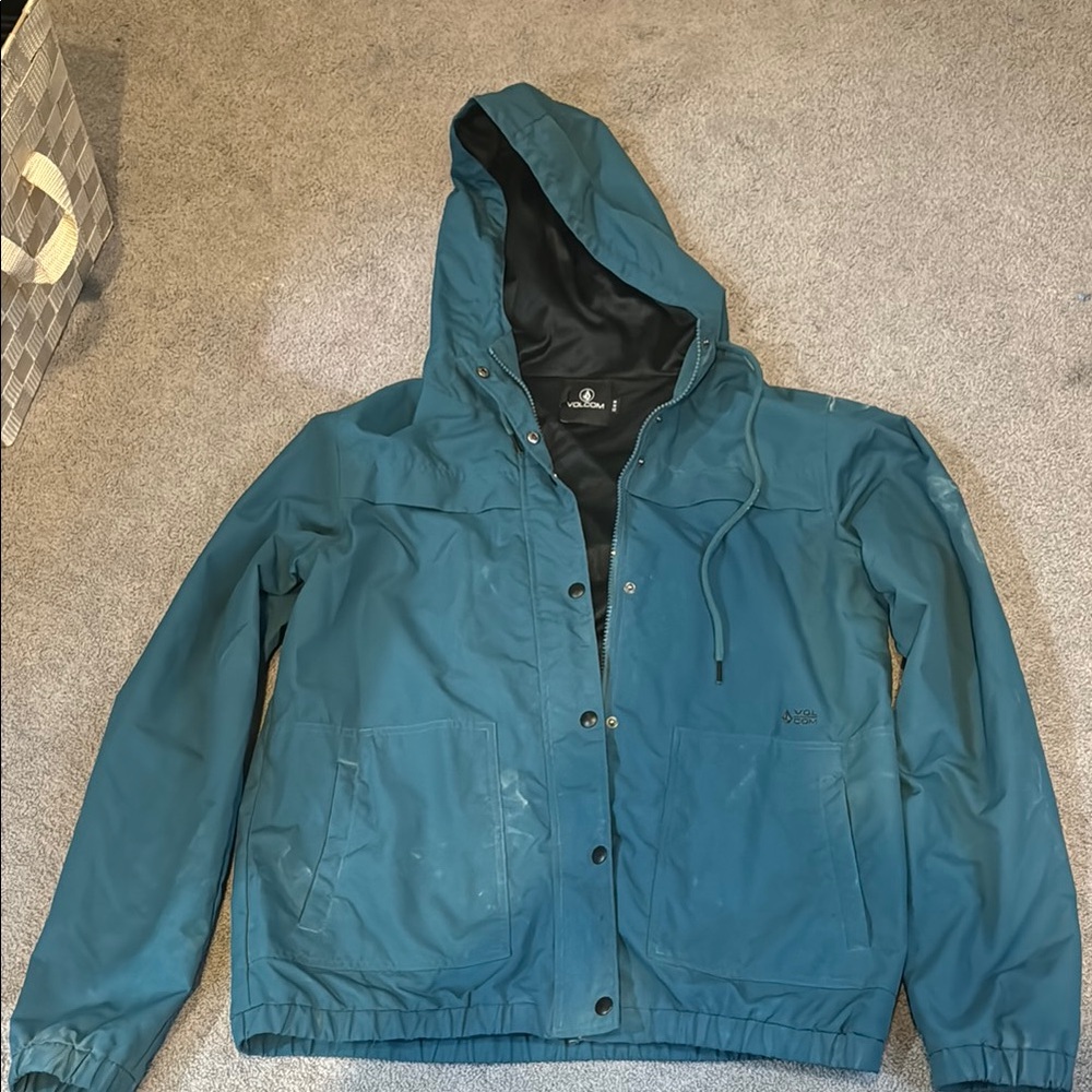 Volcom Teal Rain Coar